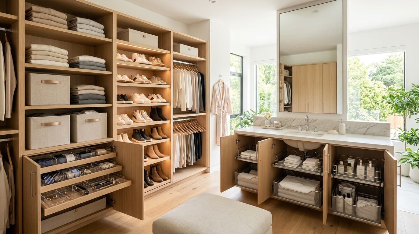 14 Best Home & Closet Organization Essentials in 2026 – Clear Acrylic Drawers, Under-Sink Sliders & Closet Systems Tested