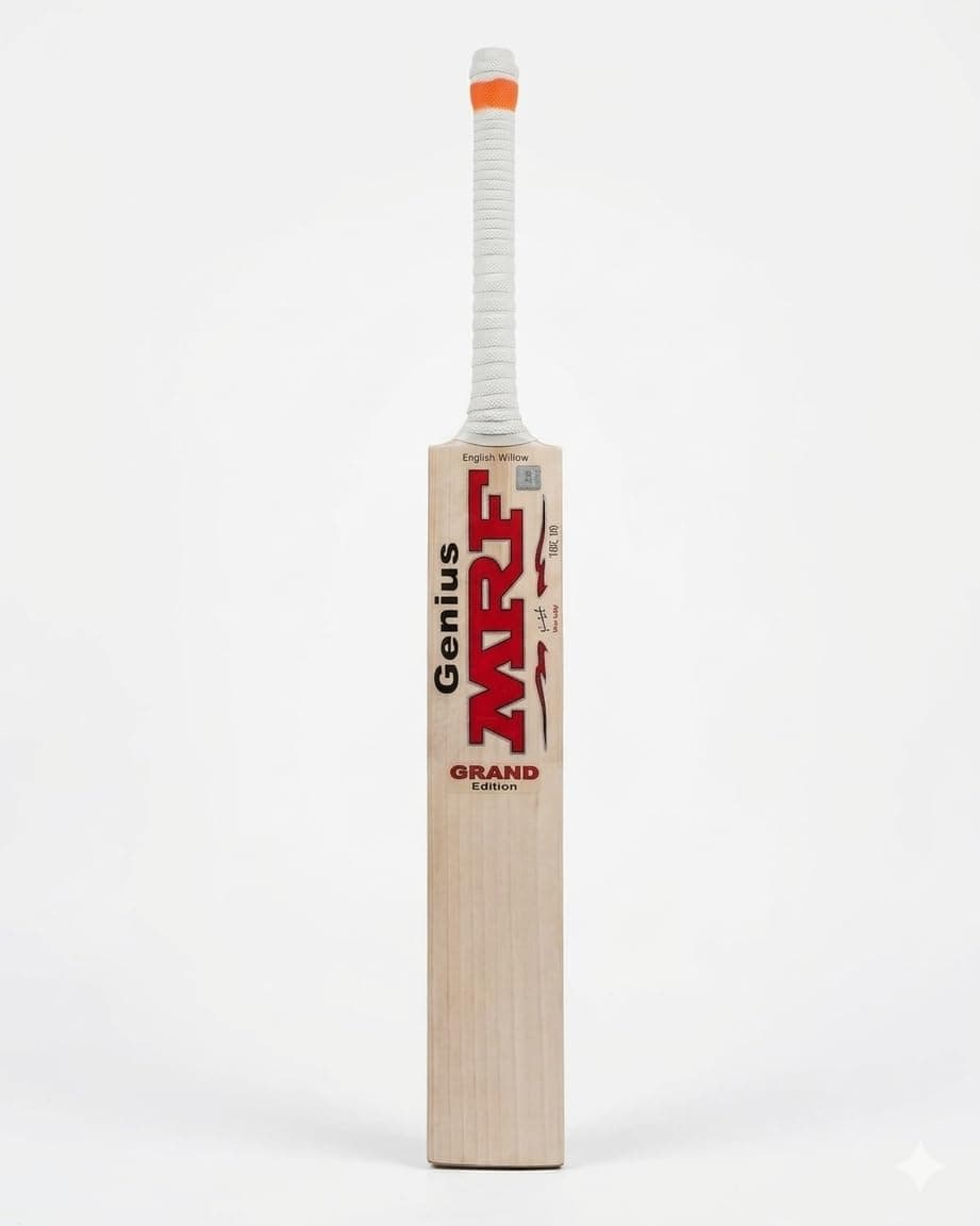English Willow cricket bat front blade view