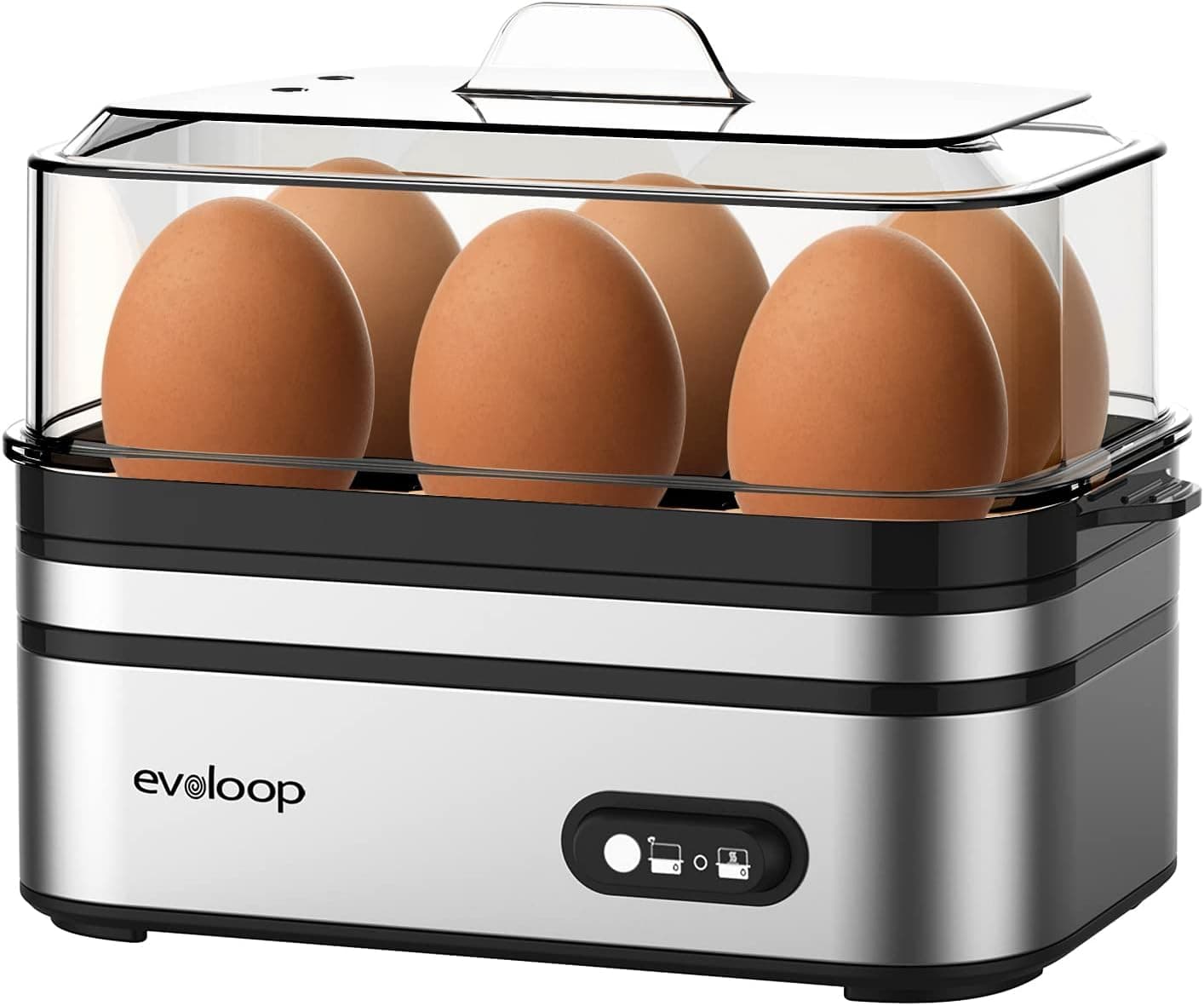 Evoloop Rapid 7-Egg Cooker Black main view