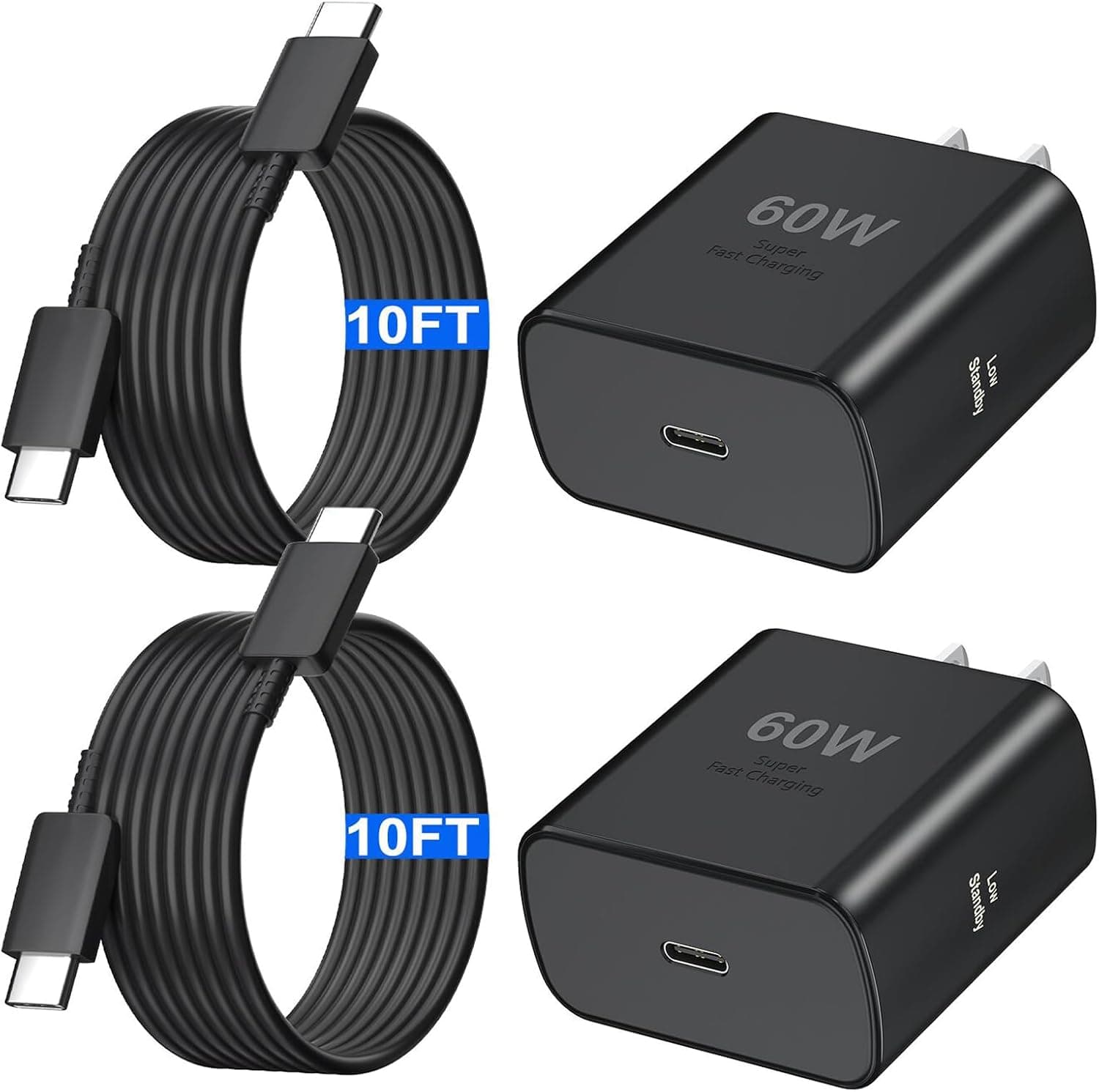 45W PPS Super Fast Type C Wall Charger with 6.6ft 100W Cable