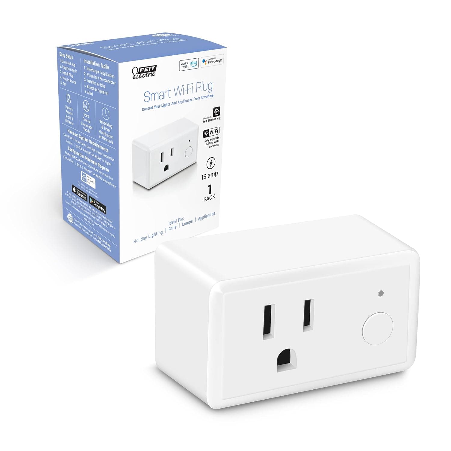 Feit Electric Smart WiFi Plug 3-Pack Product Box Overview