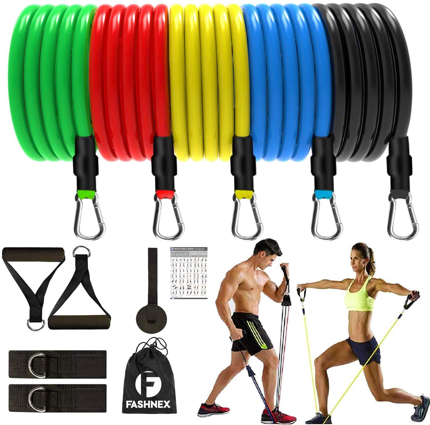 Fashnex 3-piece fabric resistance loop bands overview