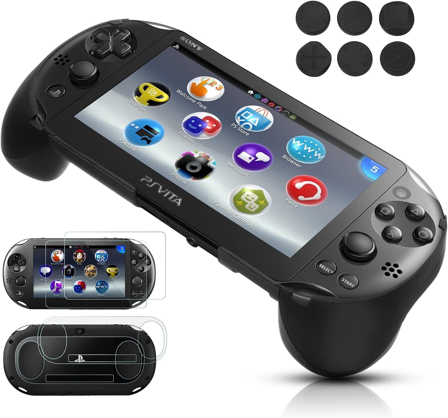 Gorliskl PS Vita 2000 Grip Case with L2 R2 triggers front view