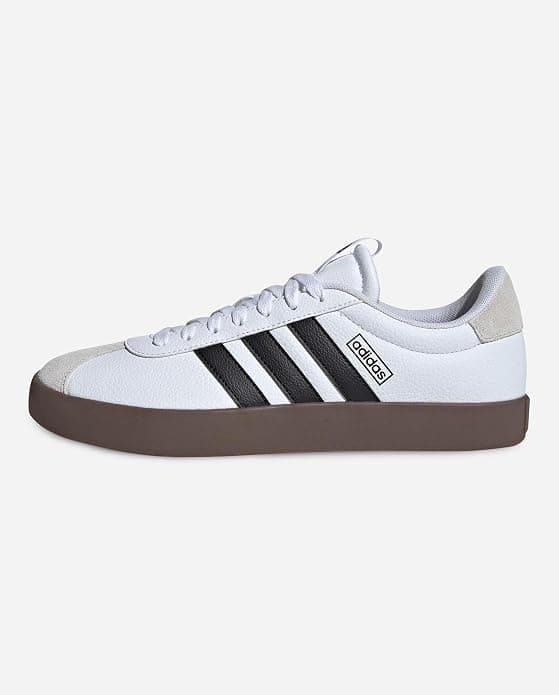 adidas VL Court 3.0 unisex low top sneaker white black gum side profile