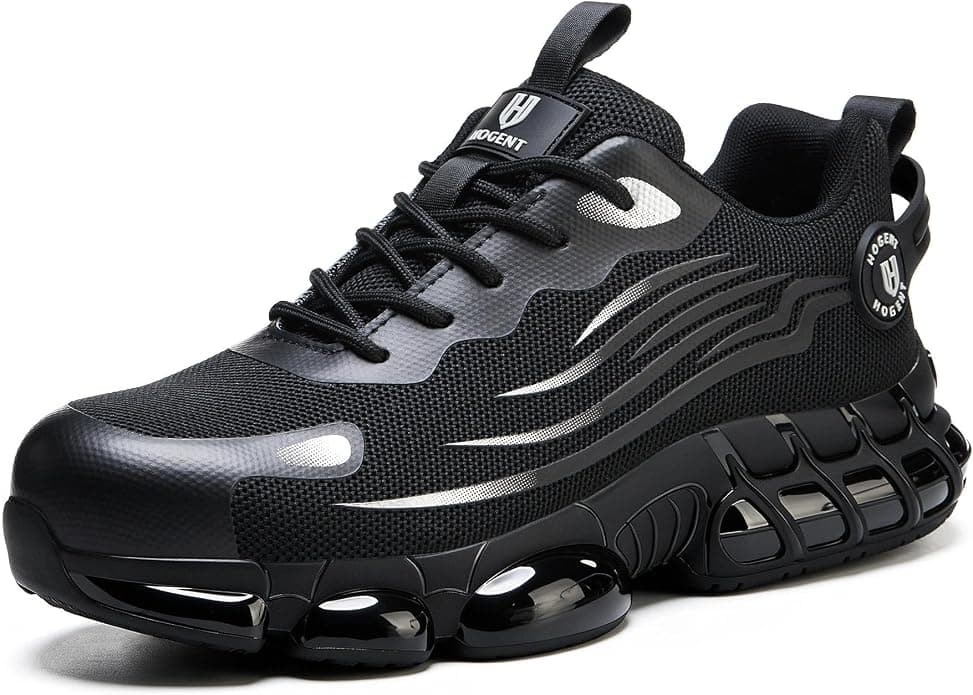 HOGENT indestructible steel toe safety blade work sneaker black pair