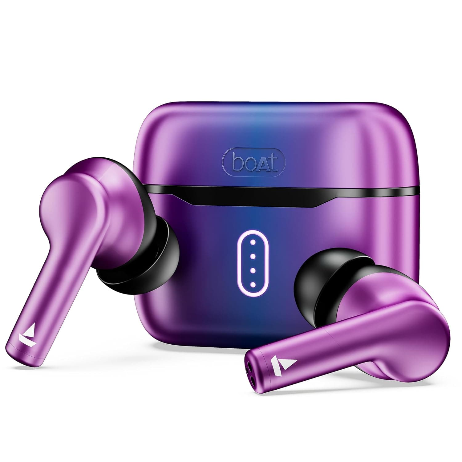 boAt Airdopes 141 Pro Galactic Purple front view