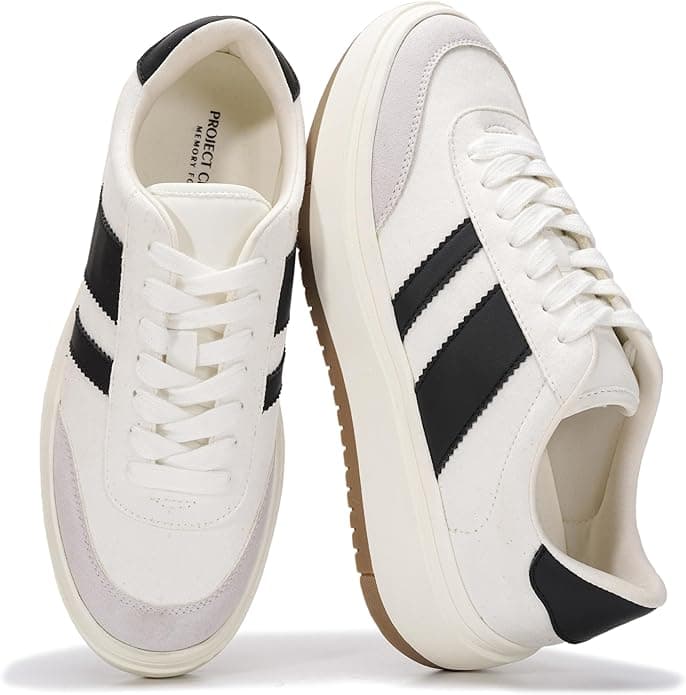 PROJECT CLOUD women retro stripe platform sneaker pair view
