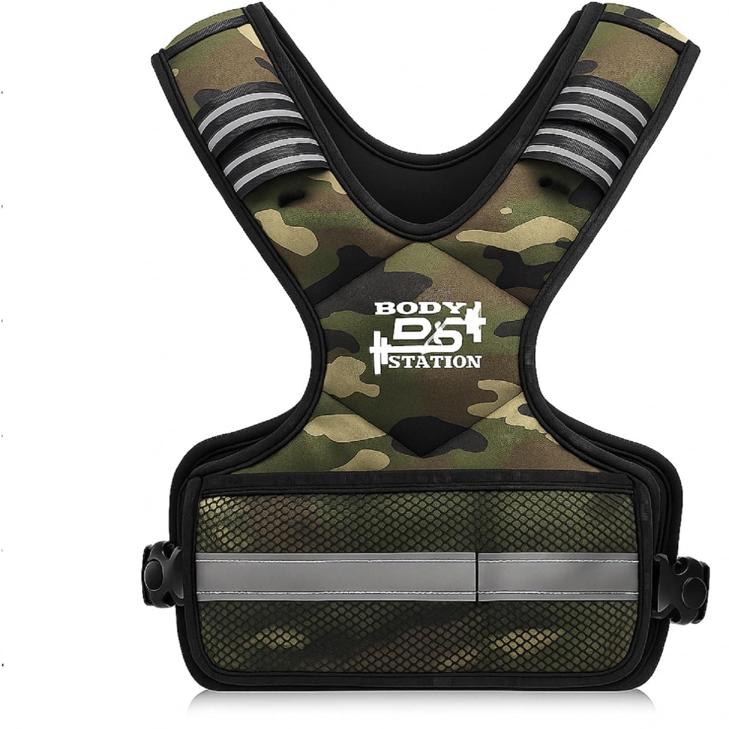 Bodystation breathable neoprene weighted vest front view