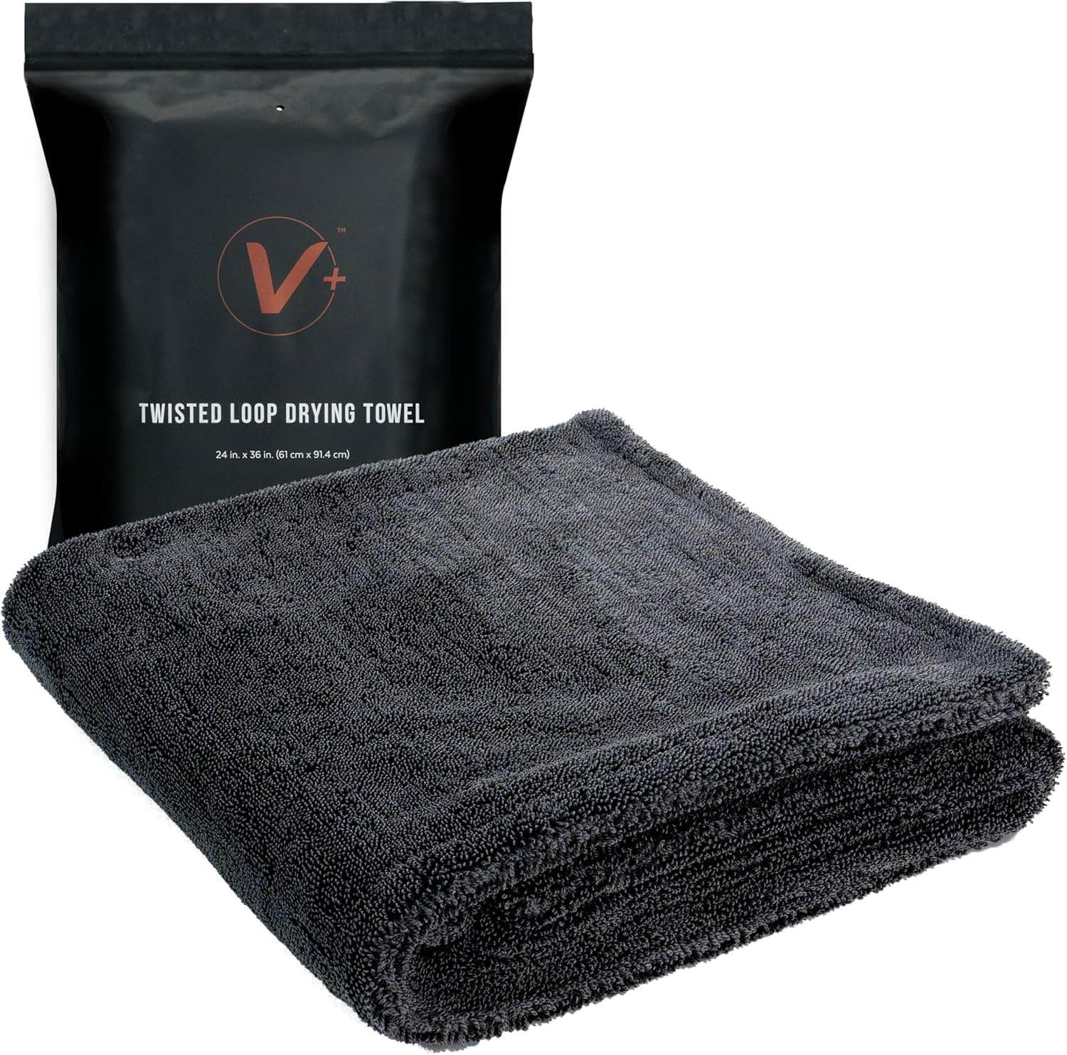 VIKING Premium Extra Large Microfiber Car Drying Towel 30x30 inch front view