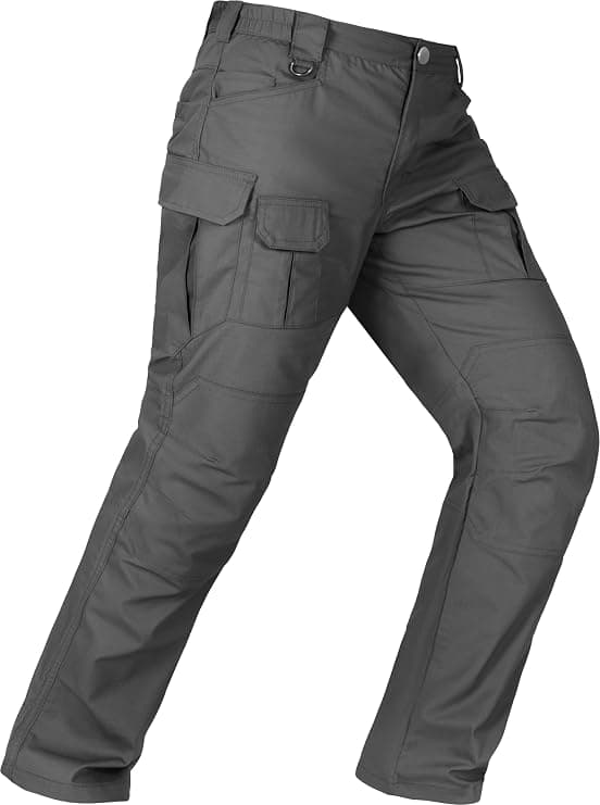 ZKRYOVEX Men's tactical water resistant ripstop cargo pants front view