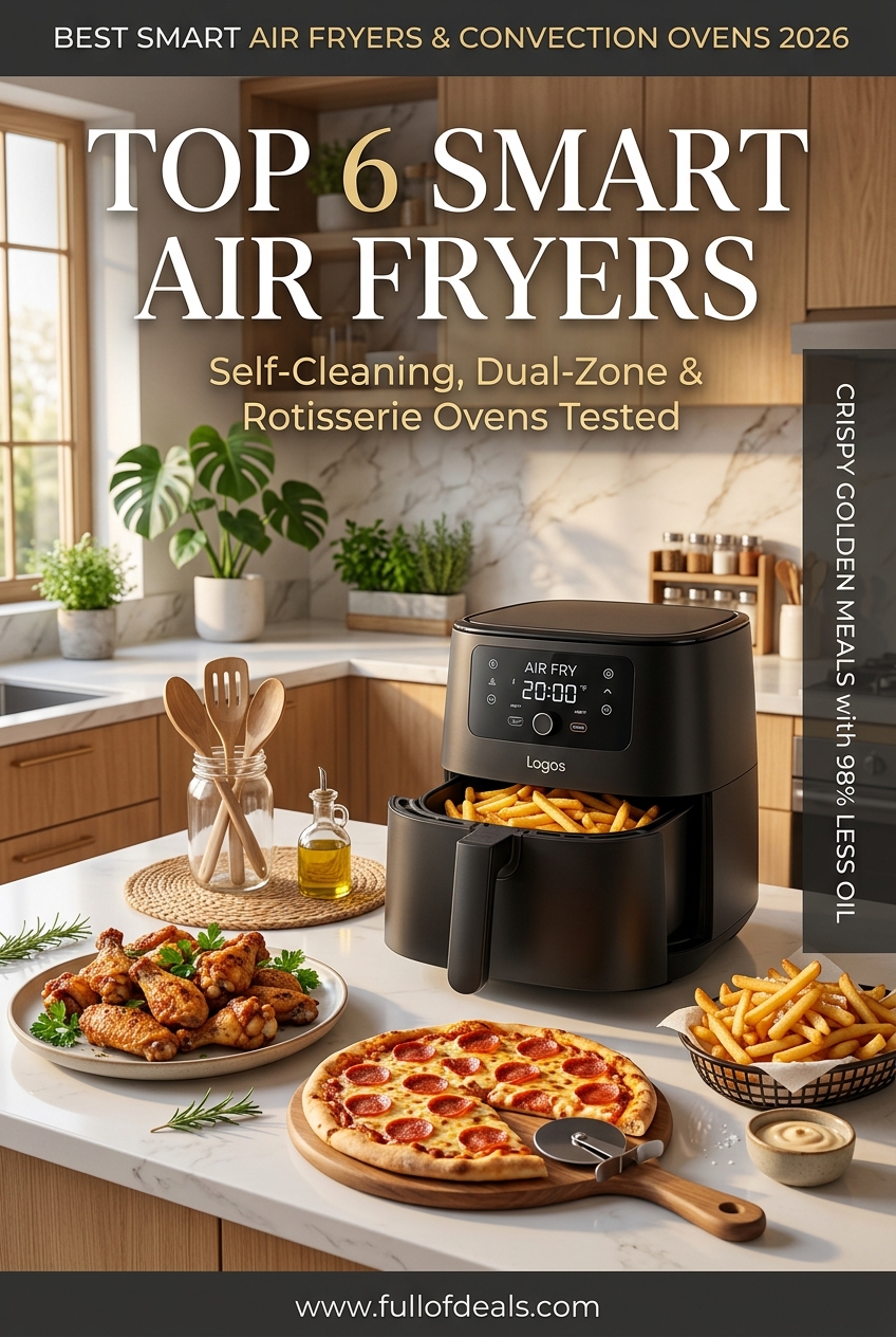 Best Smart Air Fryers on Amazon (2026) – Self-Cleaning, Dual-Zone & Rotisserie Ovens (Ranked)